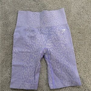 Gymshark. Women's Purple Patterned Shorts XS